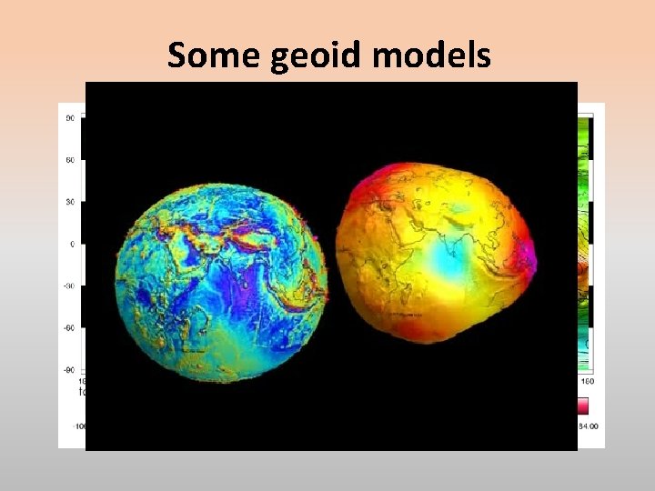 Some geoid models Animations and images by GFZ Potsdam… • • Geoid from GRACE