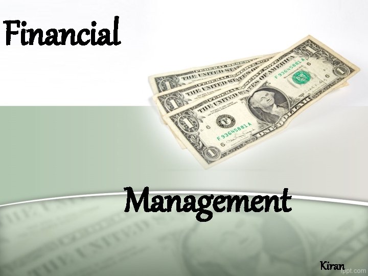 Financial Management Kiran 