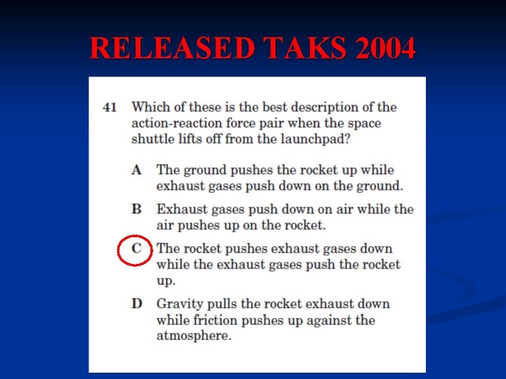 RELEASED TAKS 2004 RELEASED TAKS 2004