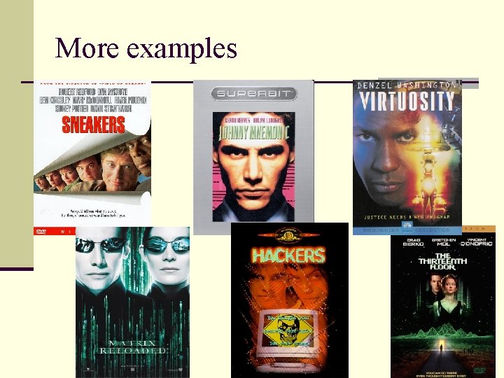 More examples 110 More examples 110