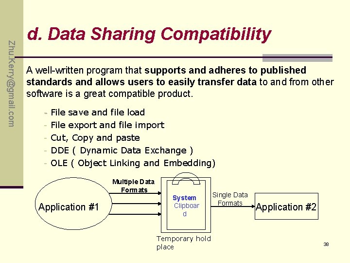 Zhu. Kerry@gmail. com d. Data Sharing Compatibility A well-written program that supports and adheres Zhu. Kerry@gmail. com d. Data Sharing Compatibility A well-written program that supports and adheres