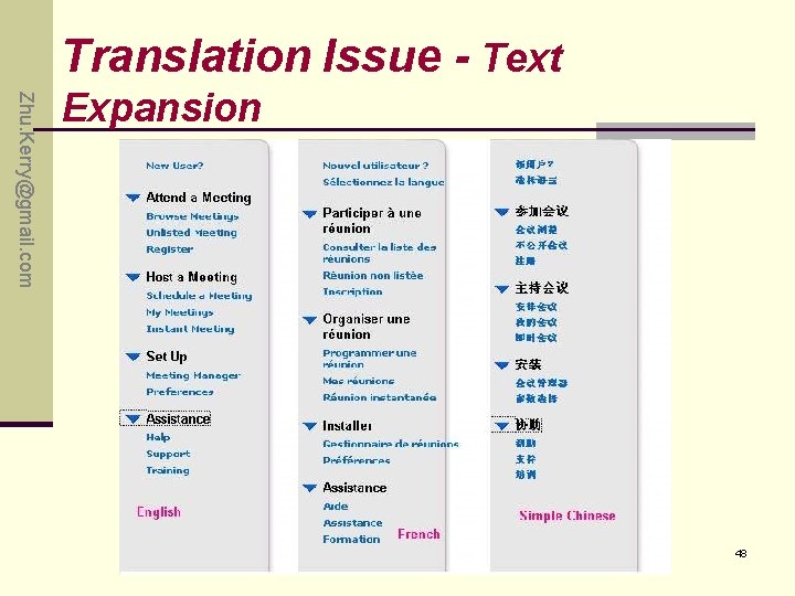 Translation Issue - Text Zhu. Kerry@gmail. com Expansion 48 Translation Issue - Text Zhu. Kerry@gmail. com Expansion 48