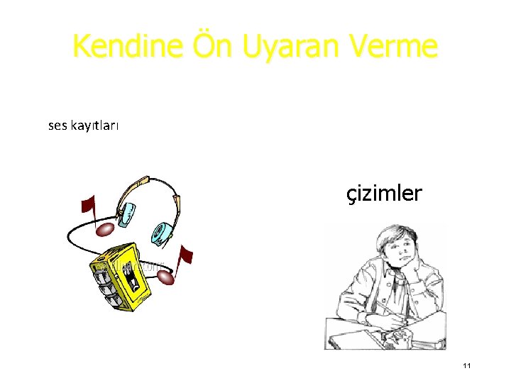 Kendine Ön Uyaran Verme ses kayıtları çizimler 11 