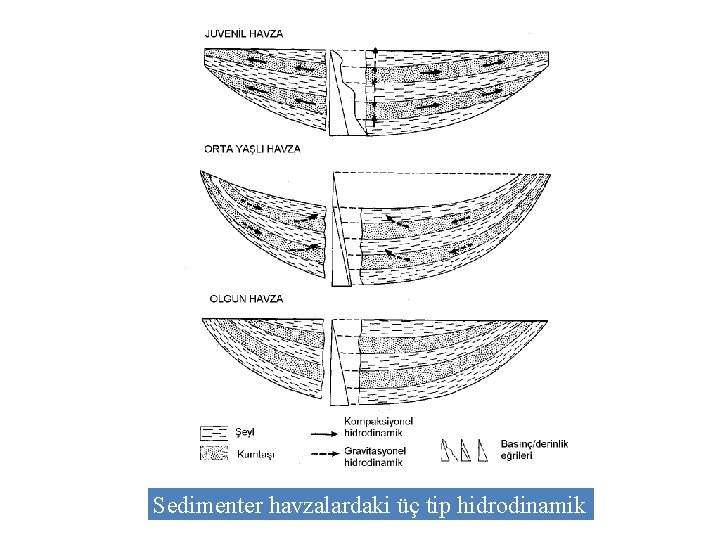 Sedimenter havzalardaki üç tip hidrodinamik 