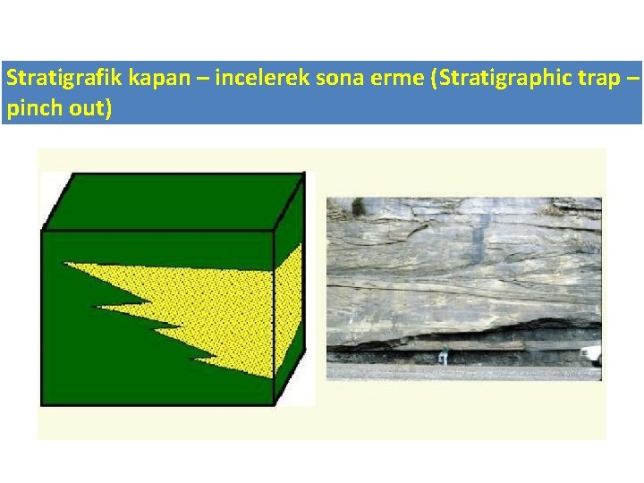 Stratigrafik kapan – incelerek sona erme (Stratigraphic trap – pinch out) 