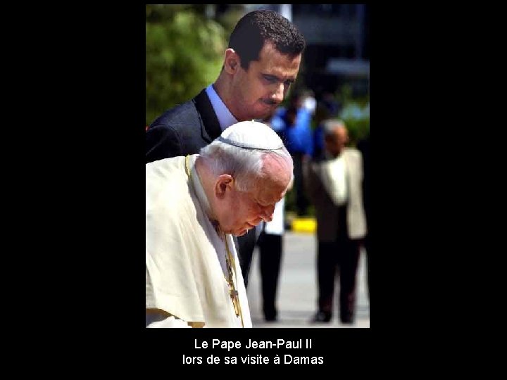 Le Pape Jean-Paul II lors de sa visite à Damas 