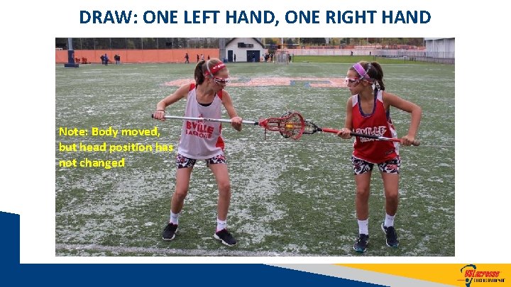 DRAW: ONE LEFT HAND, ONE RIGHT HAND Note: Body moved, but head position has