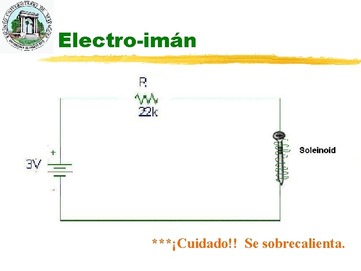 Electro-imán ***¡Cuidado!! Se sobrecalienta. 