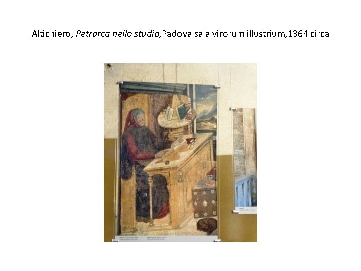 Altichiero, Petrarca nello studio, Padova sala virorum illustrium, 1364 circa 