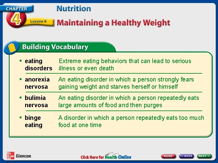 § eating disorders § anorexia nervosa § bulimia nervosa § binge eating Extreme eating