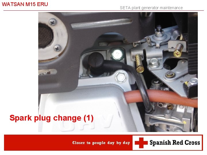 WATSAN M 15 ERU Spark plug change (1) SETA plant generator maintenance 