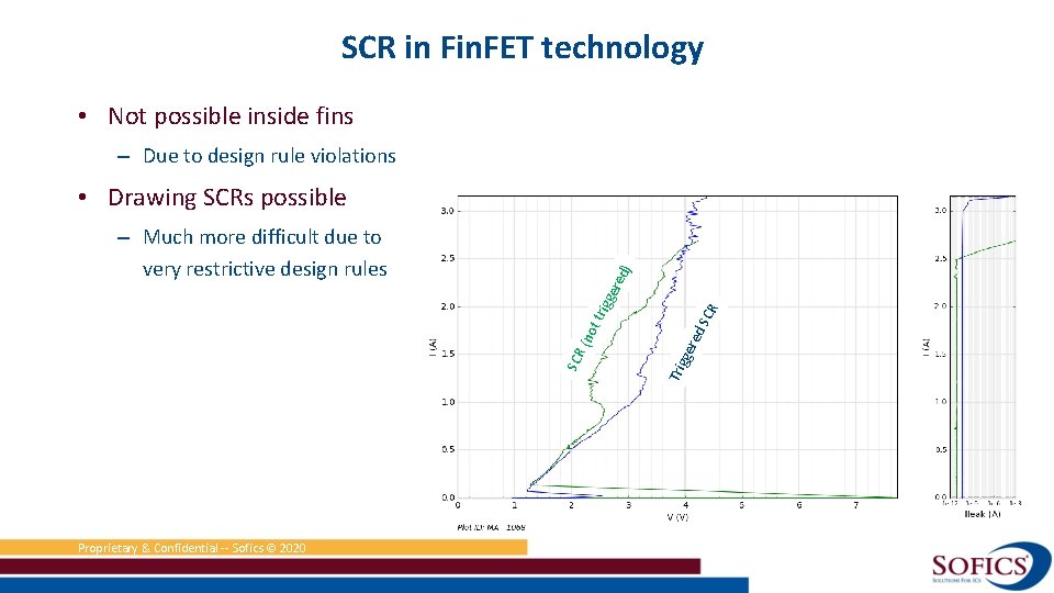 SCR in Fin. FET technology • Not possible inside fins – Due to design