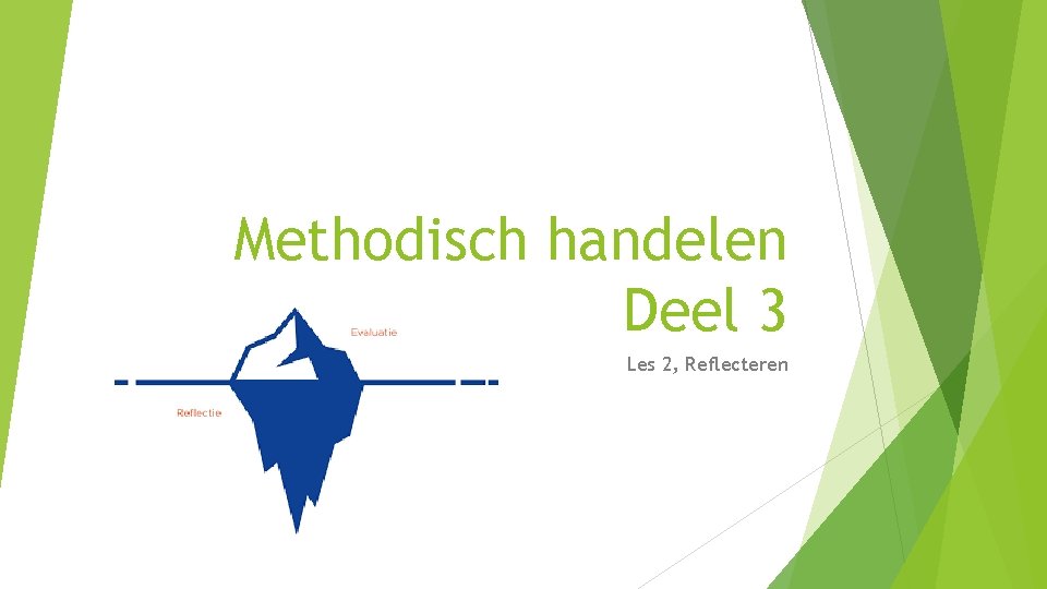 Methodisch handelen Deel 3 Les 2, Reflecteren 