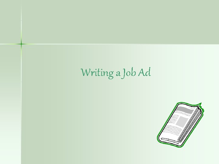 Writing a Job Ad 