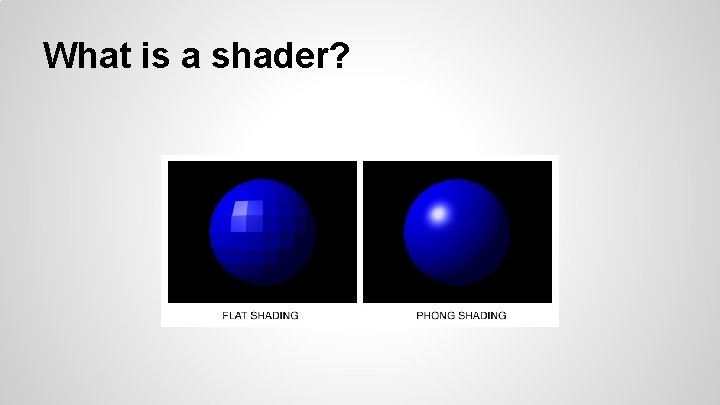 What is a shader? 