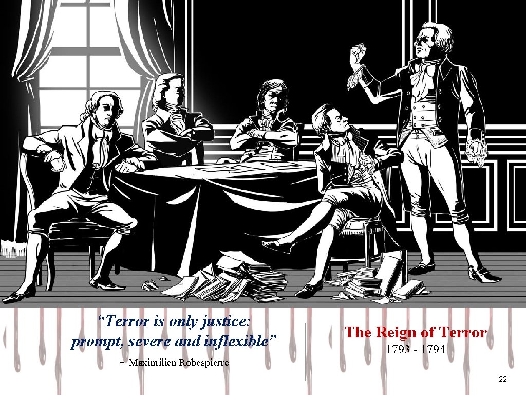 “Terror is only justice: prompt, severe and inflexible” - Maximilien Robespierre The Reign of “Terror is only justice: prompt, severe and inflexible” - Maximilien Robespierre The Reign of