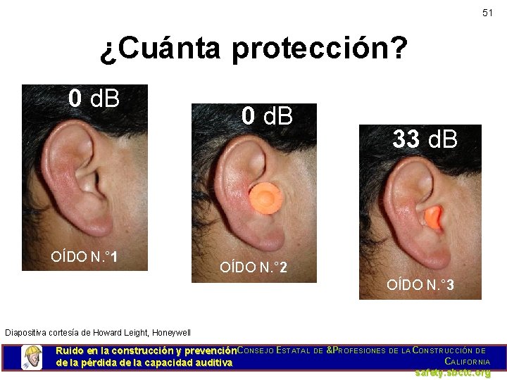 51 ¿Cuánta protección? 0 d. B OÍDO N. ° 1 0 d. B 33