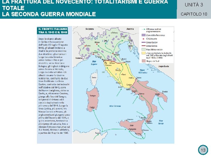 LA FRATTURA DEL NOVECENTO: TOTALITARISMI E GUERRA TOTALE LA SECONDA GUERRA MONDIALE UNITÀ 3