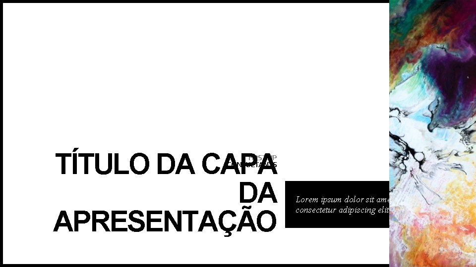 TÍTULO DA CAPA DA APRESENTAÇÃO FIRST UP CONSULTANTS Lorem ipsum dolor sit amet, consectetur TÍTULO DA CAPA DA APRESENTAÇÃO FIRST UP CONSULTANTS Lorem ipsum dolor sit amet, consectetur