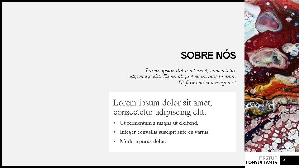 SOBRE NÓS Lorem ipsum dolor sit amet, consectetur adipiscing elit. Etiam aliquet eu mi SOBRE NÓS Lorem ipsum dolor sit amet, consectetur adipiscing elit. Etiam aliquet eu mi