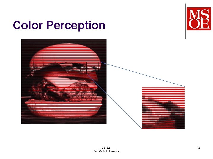 Color Perception CS-321 Dr. Mark L. Hornick 2 