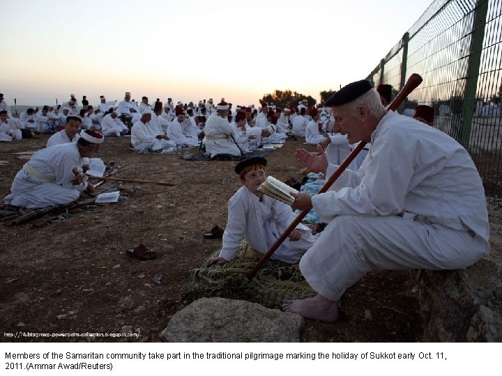 Members of the Samaritan community take part in the traditional pilgrimage marking the holiday