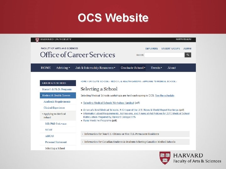 OCS Website 