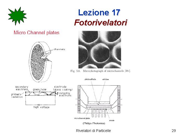 Lezione 17 Fotorivelatori Rivelatori di Particelle 29 