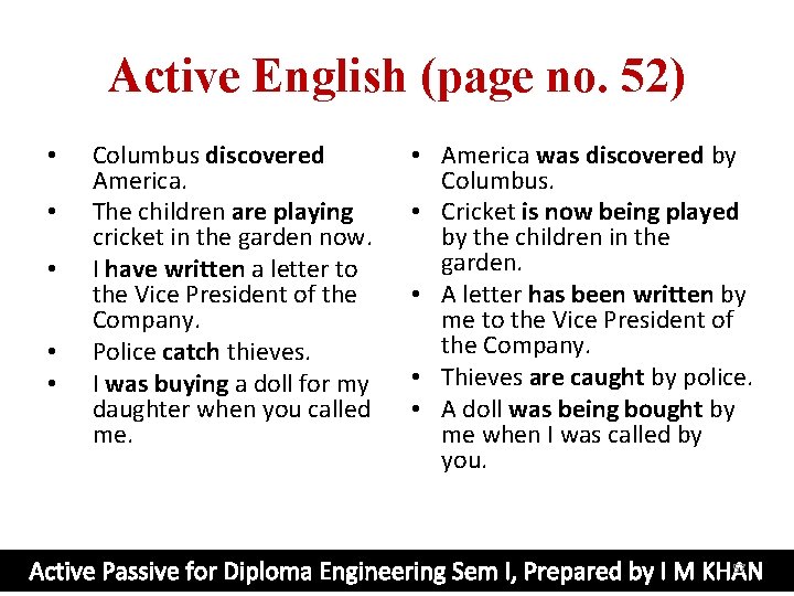 Active English (page no. 52) • • • Columbus discovered America. The children are