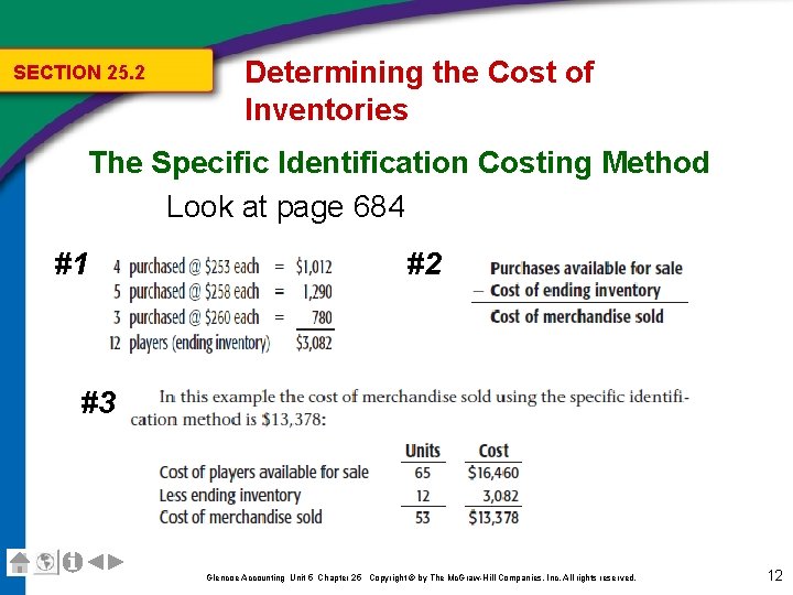 SECTION 25. 2 Determining the Cost of Inventories The Specific Identification Costing Method Look