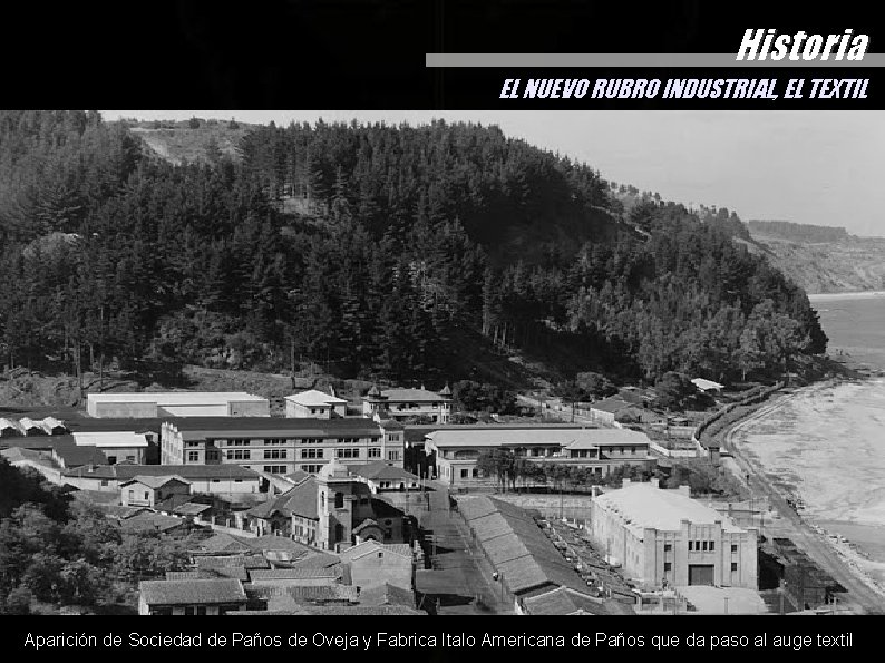 Historia EL NUEVO RUBRO INDUSTRIAL, EL TEXTIL Aparición de Sociedad de Paños de Oveja Historia EL NUEVO RUBRO INDUSTRIAL, EL TEXTIL Aparición de Sociedad de Paños de Oveja
