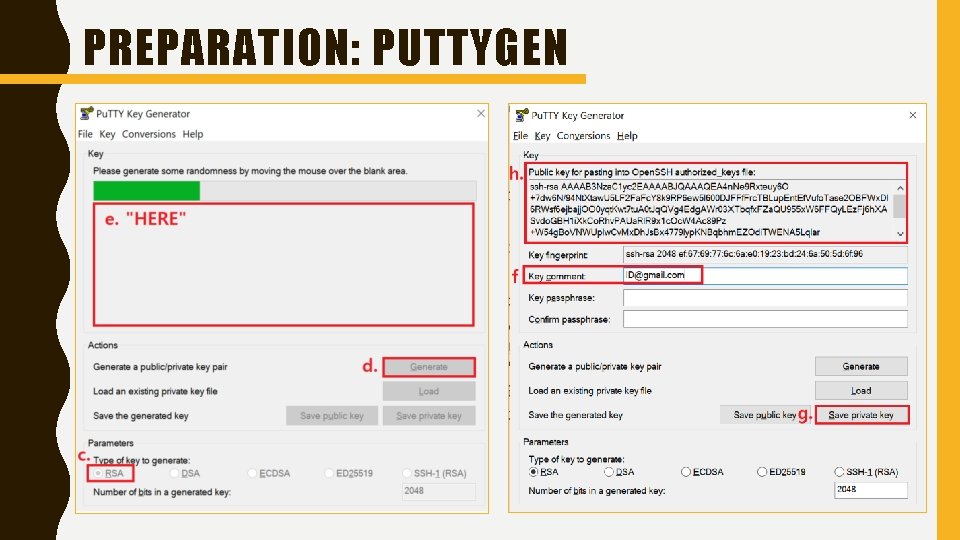 PREPARATION: PUTTYGEN 