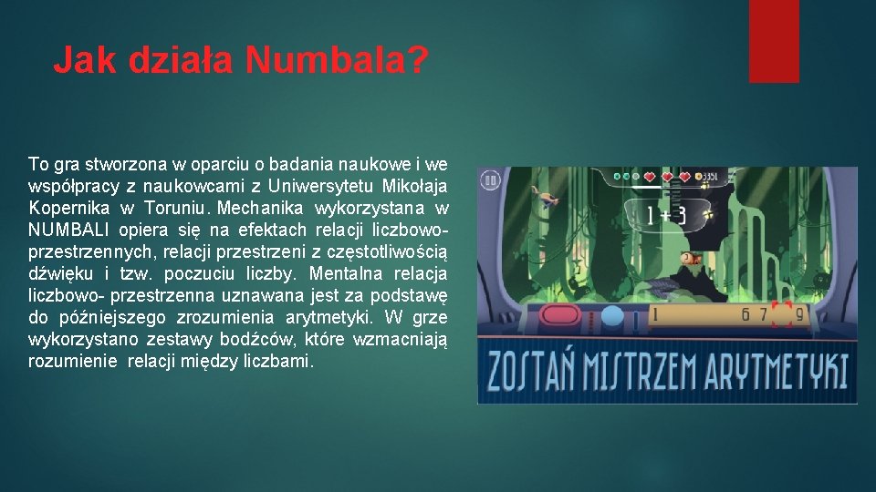 Jak działa Numbala? To gra stworzona w oparciu o badania naukowe i we współpracy