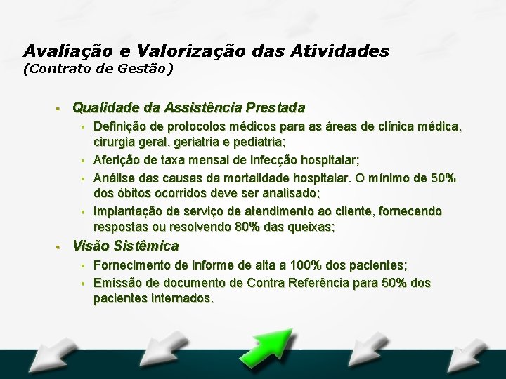 Hospital Geral Dr. Waldemar Alcântara Avaliação e Valorização das Atividades (Contrato de Gestão) §