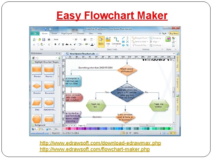Easy Flowchart Maker http: //www. edrawsoft. com/download-edrawmax. php http: //www. edrawsoft. com/flowchart-maker. php 