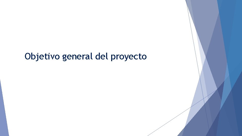 Objetivo general del proyecto 