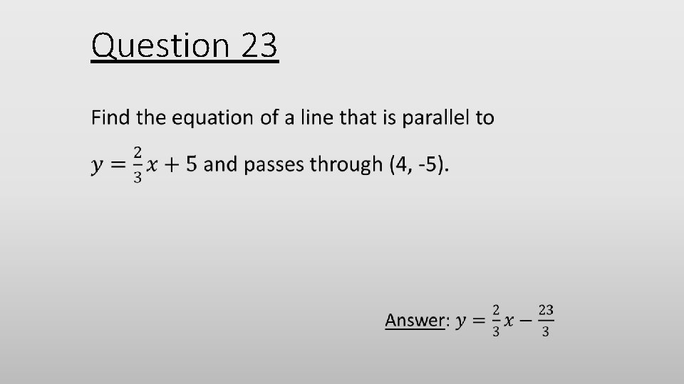 Question 23 