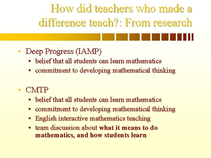 How did teachers who made a difference teach? : From research • Deep Progress
