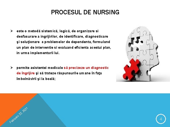 PROCESUL DE NURSING Ø este o metodă sistemică, logică, de organizare si desfasurare a PROCESUL DE NURSING Ø este o metodă sistemică, logică, de organizare si desfasurare a