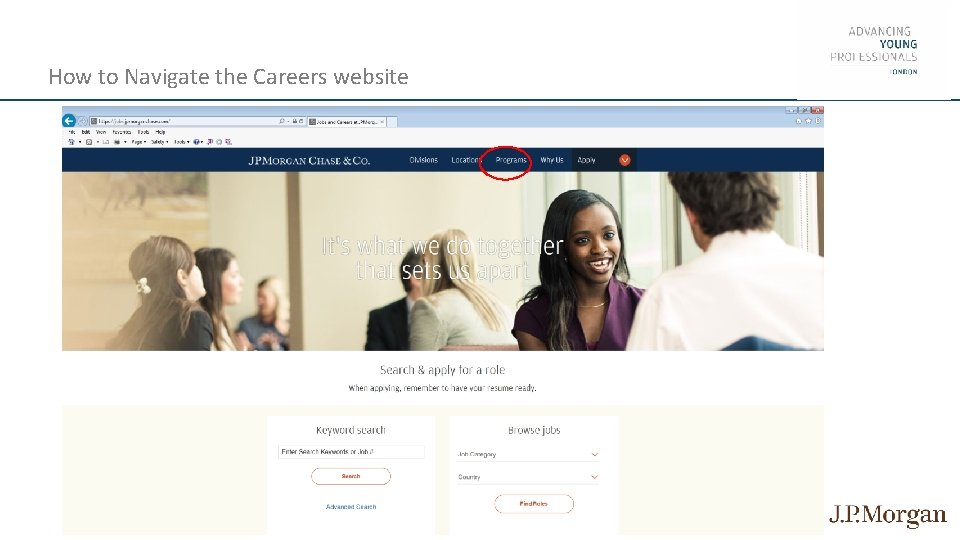 How to Navigate the Careers website 