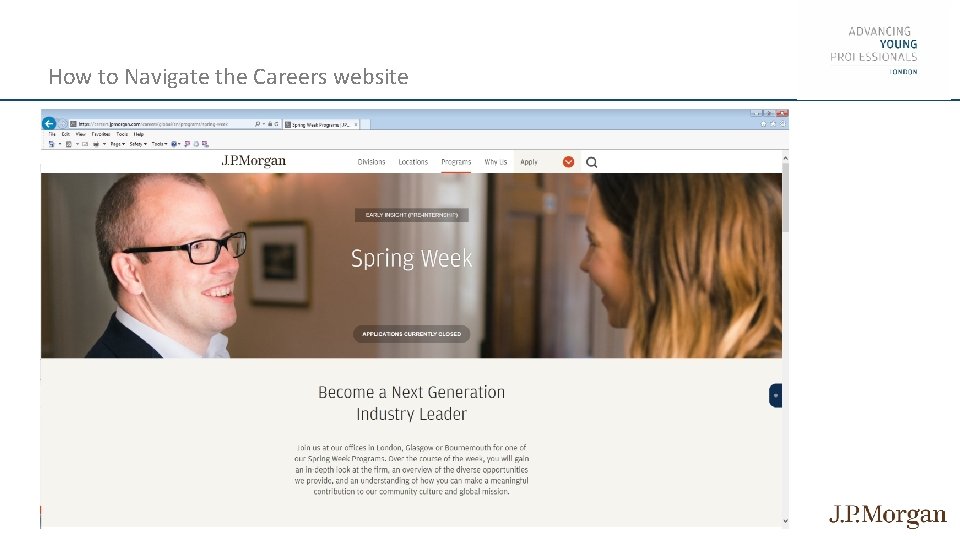 How to Navigate the Careers website 