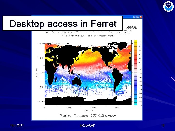 Desktop access in Ferret Nov. 2011 NOAA/UAF 18 