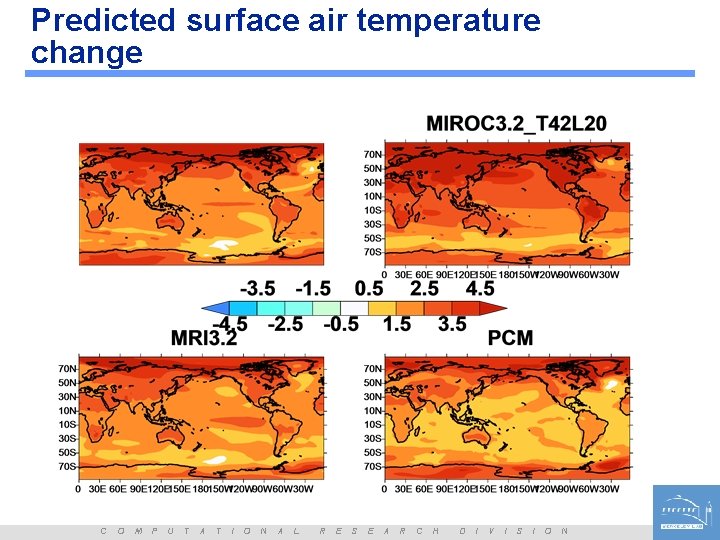Predicted surface air temperature change C O M P U T A T I