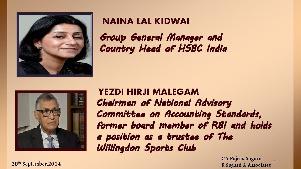 NAINA LAL KIDWAI Group General Manager and Country Head of HSBC India YEZDI HIRJI