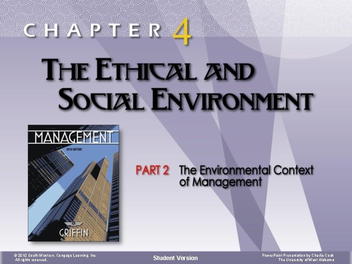 © 2010 South-Western, Cengage Learning, Inc. All rights reserved. Student Version Power. Point Presentation