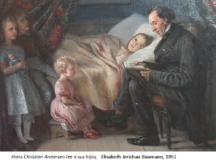 Hans Christian Andersen lee a sus hijos, Elisabeth Jerichau-Baumann, 1862 