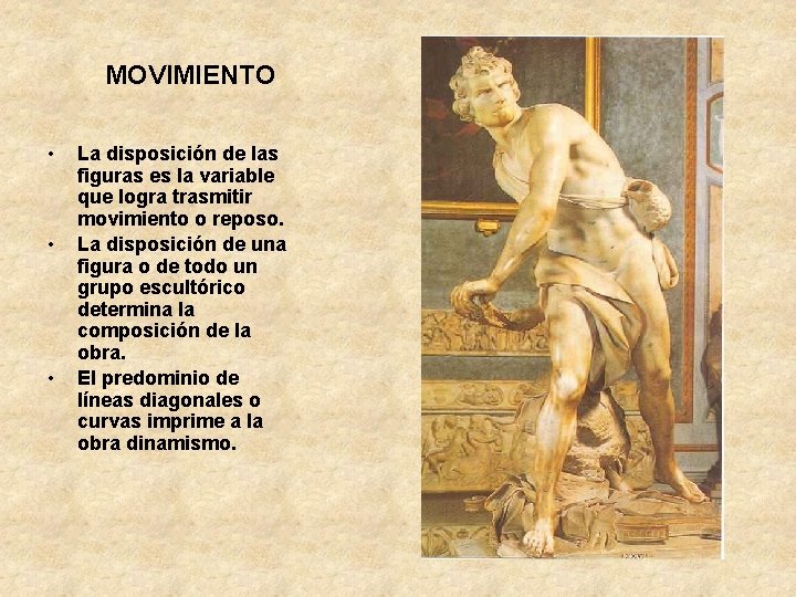 MOVIMIENTO • • • La disposición de las figuras es la variable que logra