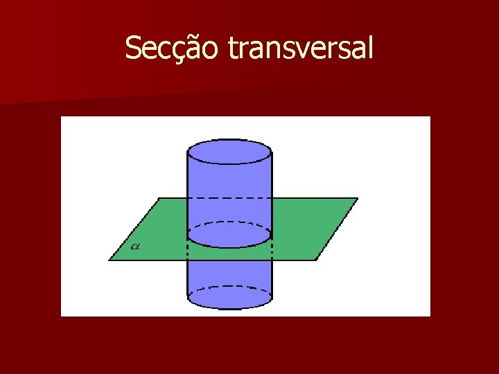 Secção transversal Secção transversal
