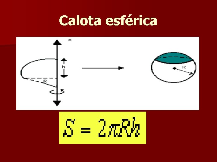 Calota esférica Calota esférica