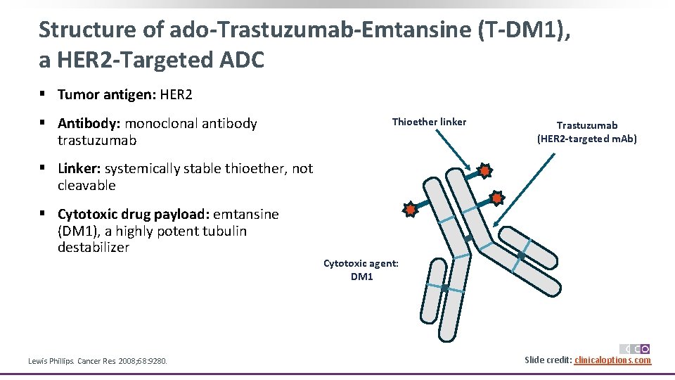 Structure of ado-Trastuzumab-Emtansine (T-DM 1), a HER 2 -Targeted ADC § Tumor antigen: HER